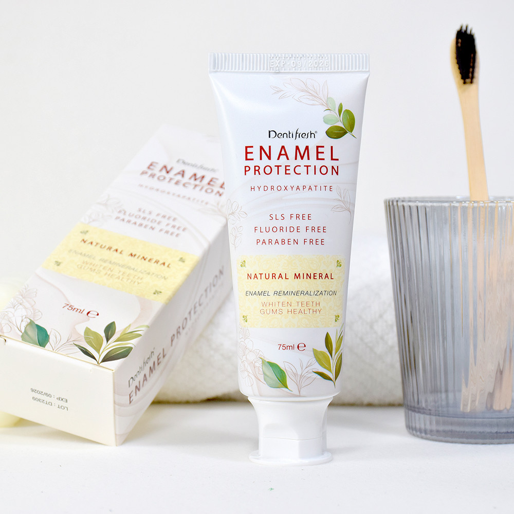Organic Oral Care Toothpaste 110g Tea Flavor Hydroxyapatite Teeth Whitening Natural Plant Extracts