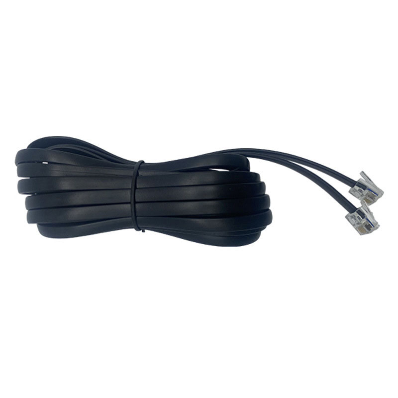 6 Conductor Flat Telephone Cable with BC Conductor and RJ11 6P6C from Exact Cables