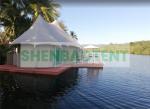 Luxurious Hotels Steel Frame Tent Membrane Cover With Private Deck For Camping