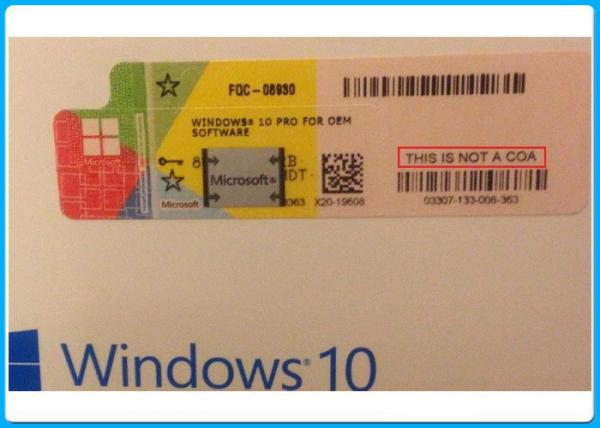 Quality Windows 10 pro 32 Bit / 64 Bit Product Key Code Microsoft Windows 10 Pro Software with Silver scratch off label for sale