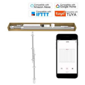 China Tuya Expanding Curtain Track 1.2N.M Aluminium Ceiling Curtain Track wholesale