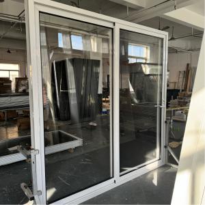 China Thermal Break Alumimum Sliding Glass Door Manual Roller Shutter Double Tempered Glass wholesale