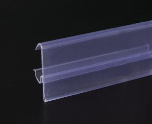 China Supermarket Store PVC Shelf Data Strips 32mm / 39mm , Transprent wholesale
