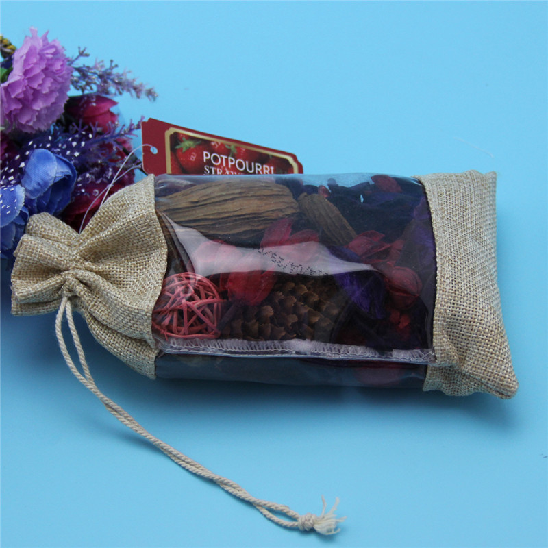 High Fashionable Jute Packaging Bags , Wear Resistant Cotton Drawstring Bags
