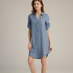 China Womens Natural Linen Shirt Dress Summer Spaghetti Strap Casual Dress Long Casual wholesale