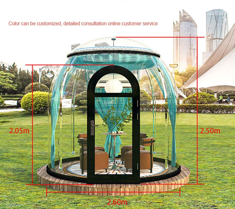18-20 Person Transparent Wind Resistant Dome Prefab House for Hotel and PC Accommodation Solution