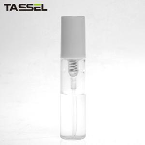 China Clear 3ml-10ml Small Cosmetic Sample Bottles Glass Perfume Snap on Spray Bottle wholesale