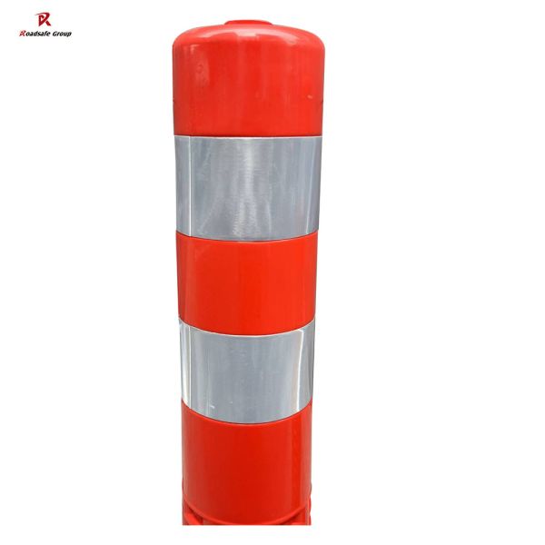 Traffic PU 500mm Warning Post Reflective Delineator Road Spring Flexible Bollard