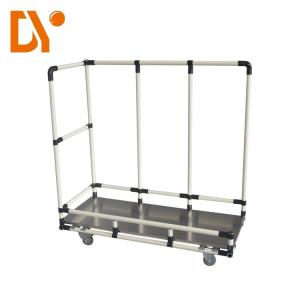 China Industrial Lean Tube Tote Cart Hand Push Type Connected Customizable Size wholesale