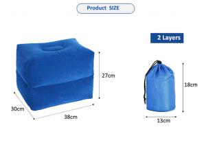China Airplane Inflatable Foot Rest Blue / Grey / Black Color 6P Certification wholesale