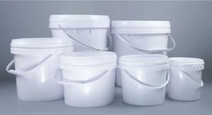 China Lid Covered Large Plastic Toy Buckets With Handles Corrosion Resistant on sale