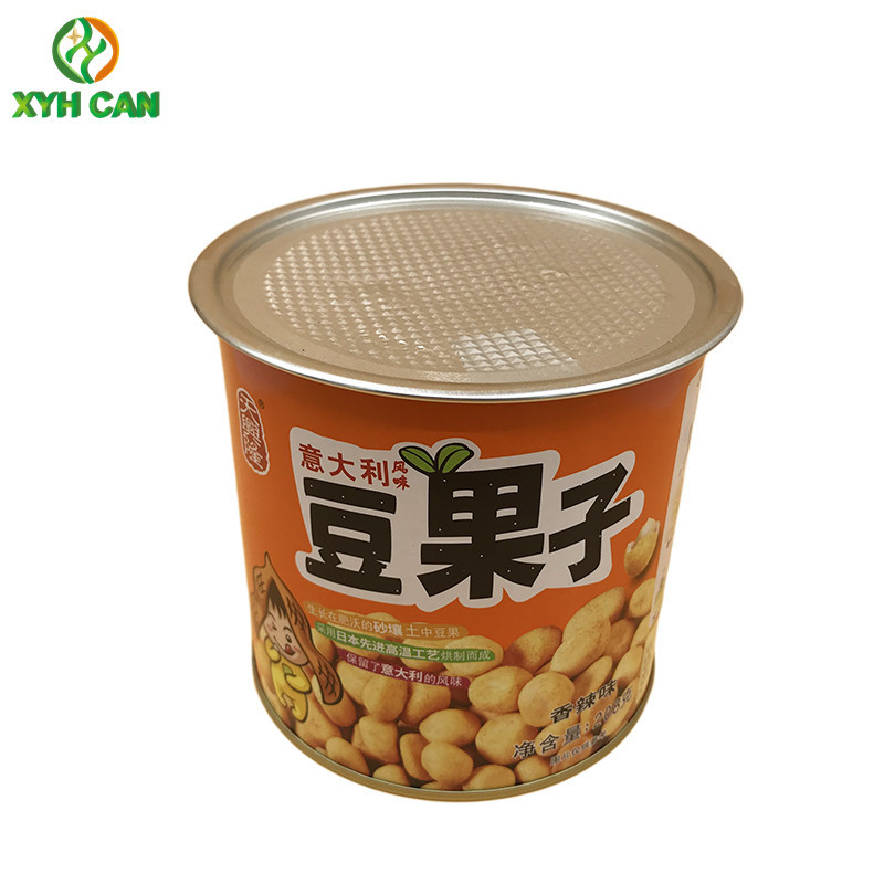 Food Tin Cans for 208g Round Baby Healthy Snack Metal Tin Cans Food Grade Custom Logo