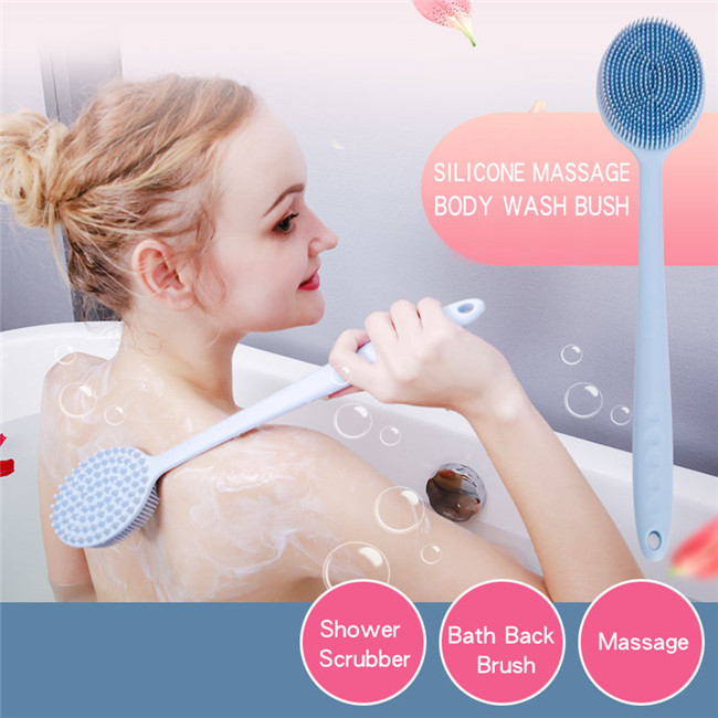 Health Massage Body Shower Bath Brush Handheld Blue Color For Children / Parents