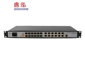 China 1 U Size Din Rail Wall Mount Fiber Optic Network Switch 24 Port Optical Fiber Switch wholesale
