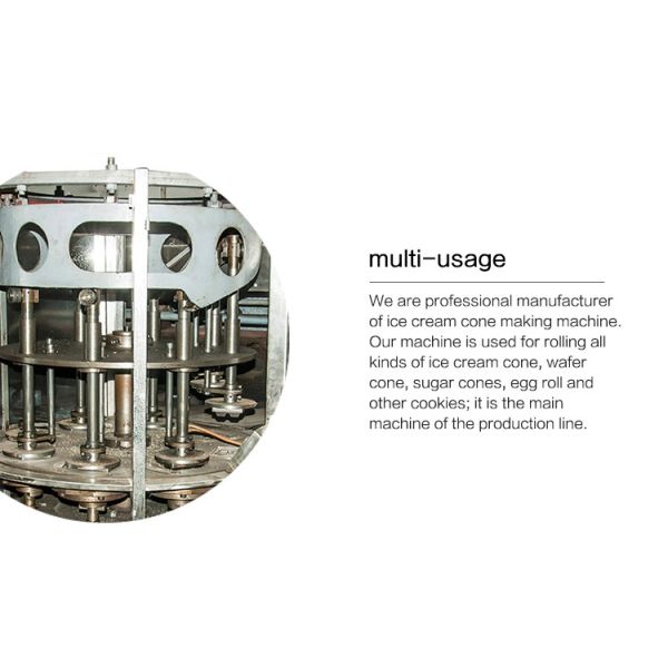 PLC Automatic Waffle Cone Production Line Waffle Biscuit Making Machine