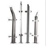Stair Post Glass Stainless Steel Railing for Roof Deck Horizontal Balcony
