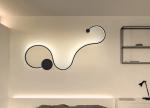 PMMA Silica Gel Lampshade 110v 240v Led Wave Modern Wall Light