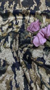 China 124cm  Multi-color sequins embroidery with ground mesh High Quality fabric For Evening Dress or Women dresses on sale