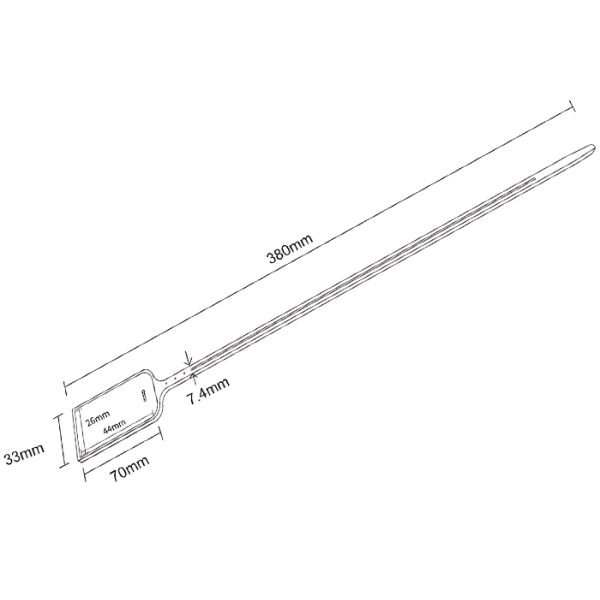 PP 13.56MHz RFID Plastic Seal With NTAG213 NFC Chip 340N Tensile Strength