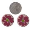 Buy cheap Colorful Flowers Silk Printed Fancy Plastic Buttons With 2 Hole In 26L For from wholesalers
