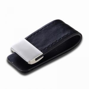 China PU Leather Wallet Money Clip RFID Aluminum Credit Card Holder For Men on sale