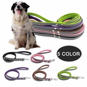 China Microfiber Material Waterproof Reflective Dog Leash Outdoor Walking Puppy Strap wholesale