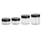 Diameter 50mm Plastic Jars With Colored Lids For Cosmetic Packaging