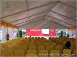White Roof Cover outside event tents for Golf Villas Sales Conference with