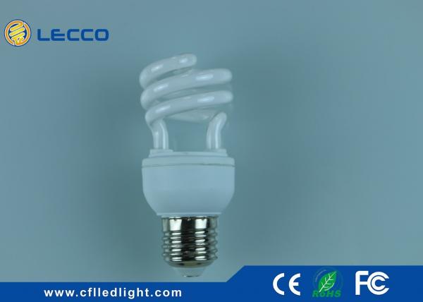 Quality Half Spiral Energy Saving Lamp 9W , Fluorescent Cfl Bulb For Hotel for sale