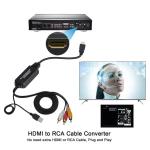 2160P HDMI To AV 3RCA CVBs RCA Converter Cable Adapter