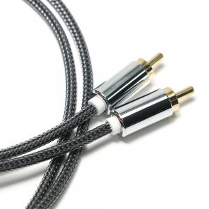 China RCA Splendid Black Nylon Knited Aluminum Alloy Shell OD6.0 For soundbar HiFi luxury Car audio 1.5M wholesale