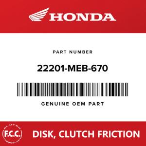 China Genuine FCC Motorcycle Clutch Friction Plate Drive For Honda CRF450R, 22201-MEB-670 wholesale