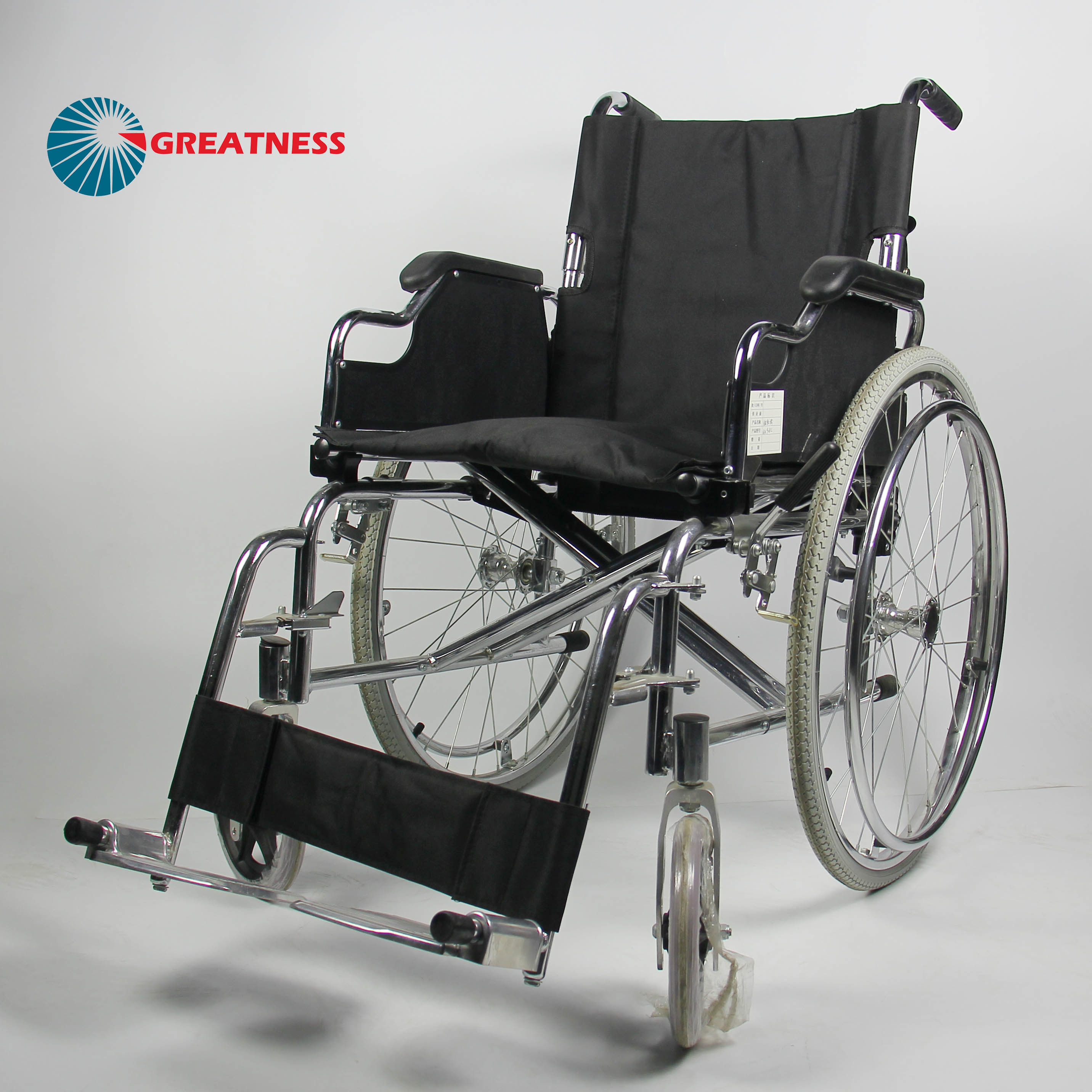 Aluminum Double Crossbar High Strength Lightweight Wheelchair Drop Back Seat