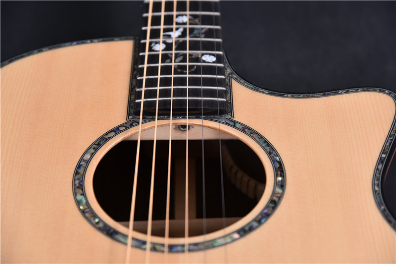 Full solid wood Customized solid spruce top acoustic guitar solid rosewood back and side 916 guitar