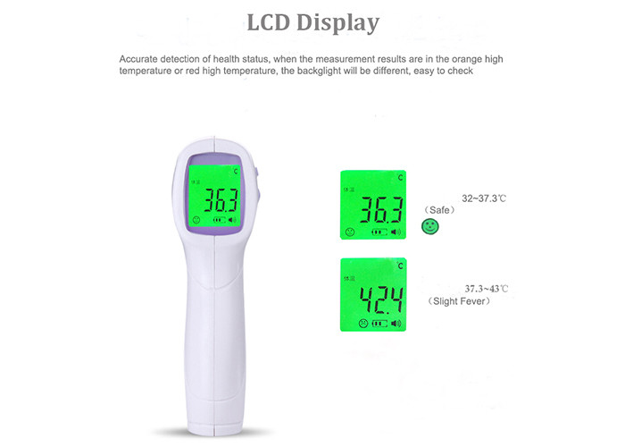 Medical Grade No Touch Infrared Thermometer High Accuracy With Back Light Display