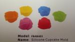 FBAB403 for wholesales BPA free flower heart star shapes silicone cupcake mold