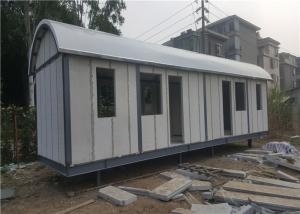 China Curved Roof Sandwich Panel Prefab Steel House / Metal Frame House With Base wholesale