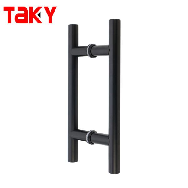 Glass and Wooden Door Handle for Office Sided Push Pull Puxadores para Porta de