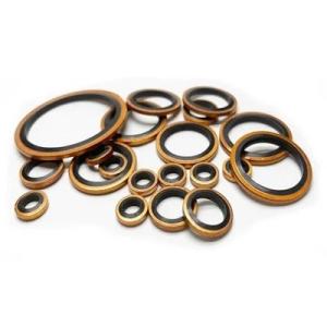 China Combining Flat Washer Gasket NBR FKM Metal Flat Rubber Sealing Washers wholesale