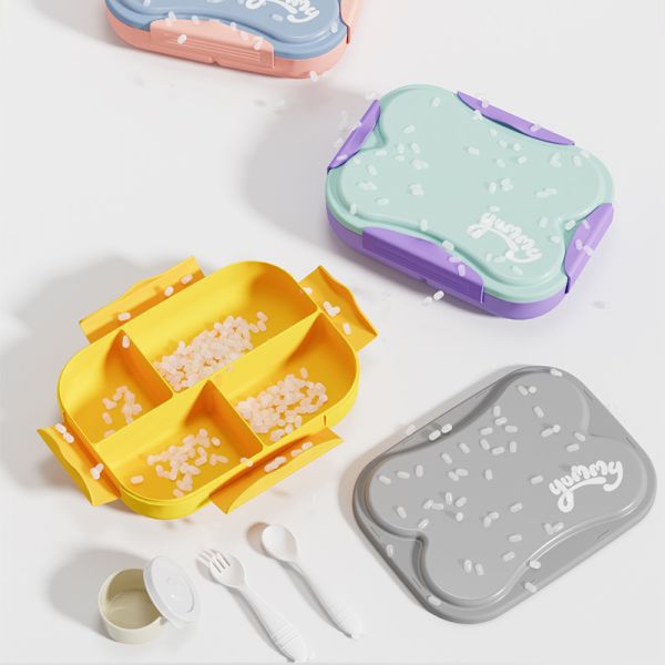 Leakproof Design Plastic Bento Lunch Box for School 800-1000ml Capacity Durable and Safe
