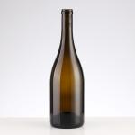 Empty 750ml Olive Green Round Glass Wine Bottle with Cork Hot Stamping Surface