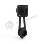 Solder 3pin M19 Connector Overmolded Black Nylon PA66 Aluminum Alloy Shell
