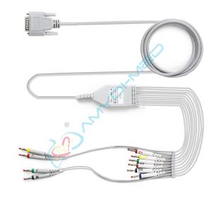 China ECG Wire EKG Cable NIHON KONDEN DB15P 2.4m 10 Lead Banana EKG ECG Cable wholesale