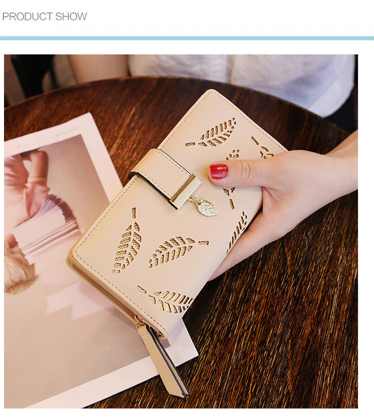Daily Life Women's Purses and Wallets Ladies Fashion Bag with Hollow Out Leaf Design