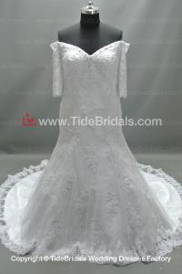 China Plus size Mermaid Lace wedding dress #AS1518 wholesale