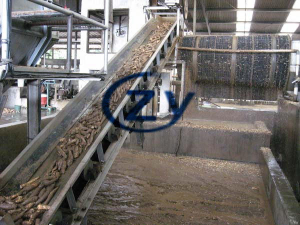 Fresh Cassava Rotary Washing Machinery Paddle 50t / H Carbon Steel