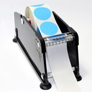 China NEW Manual table top label dispenser 2 label sticker roll manual dispenser with black wholesale
