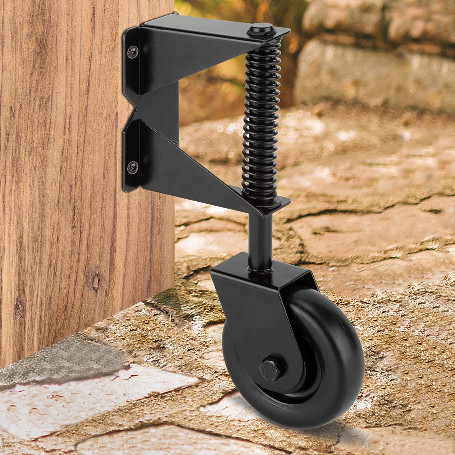 Standard 4 inch Furniture Caster Wheels for Wooden Gate PVC Fence and Spring Loaded