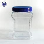 Large Capacity Clear Plastic Square Box 64OZ 1850ml Mouth Diameter 110mm
