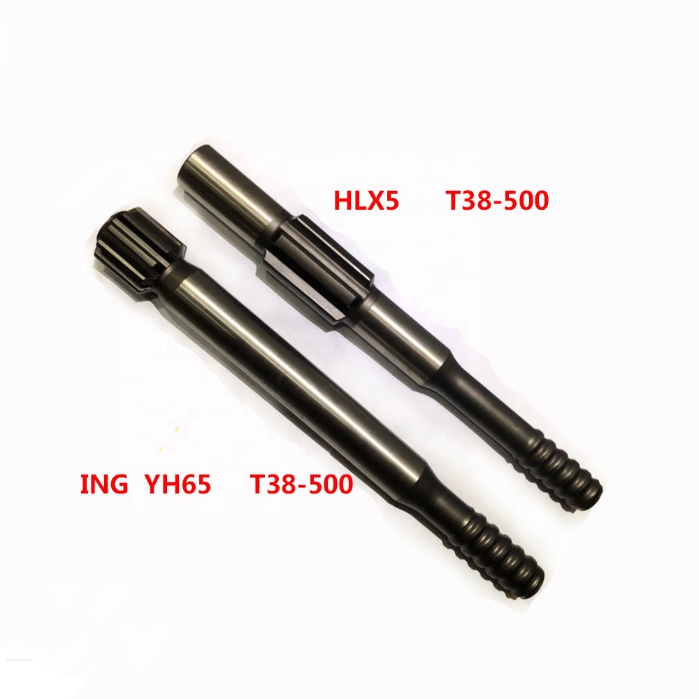 Tamrock HL500/HL560S Shank Adapter With Length 500mm T38 Threaded Black Color